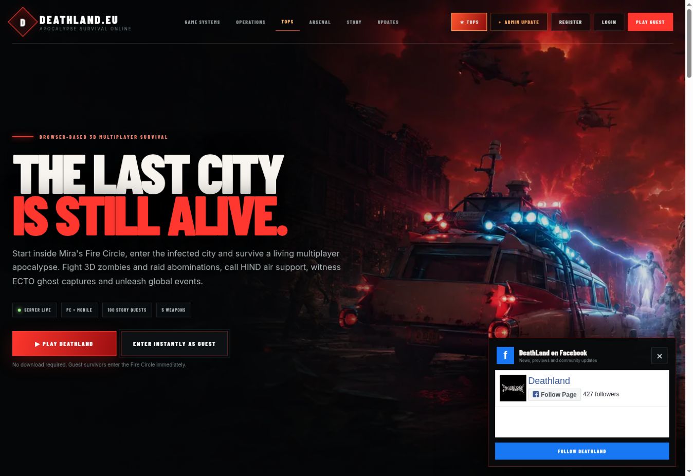 DeathLand.eu website