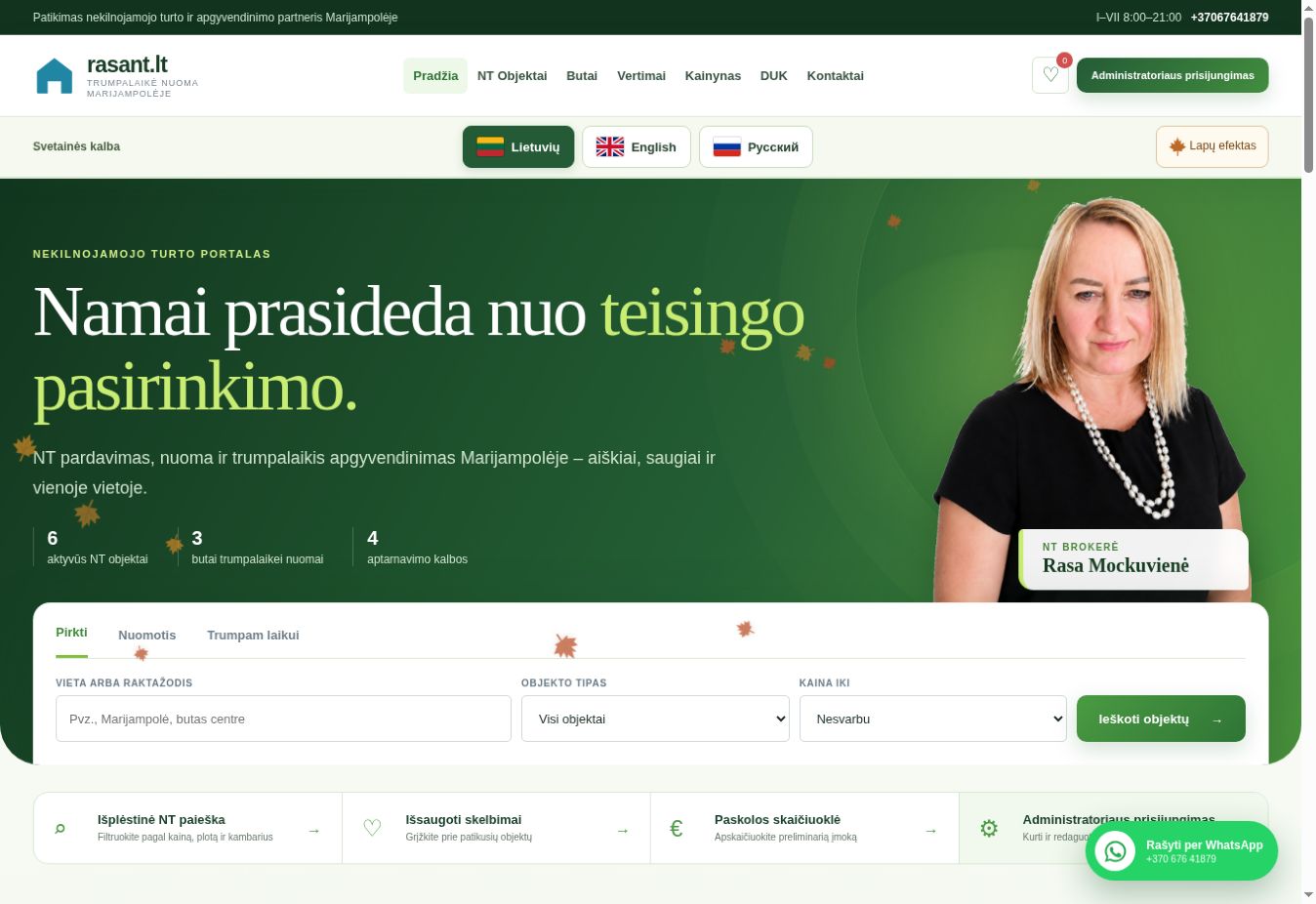 Rasant.lt website